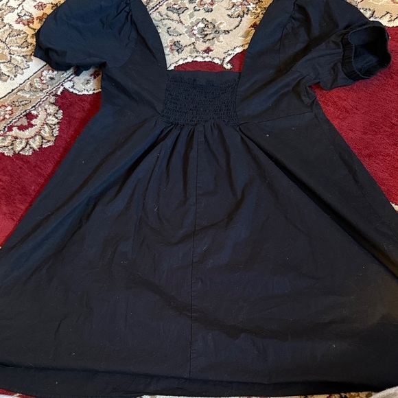 wild fable Black Short Sleeve Square Neck Dress - Picture 3 of 3